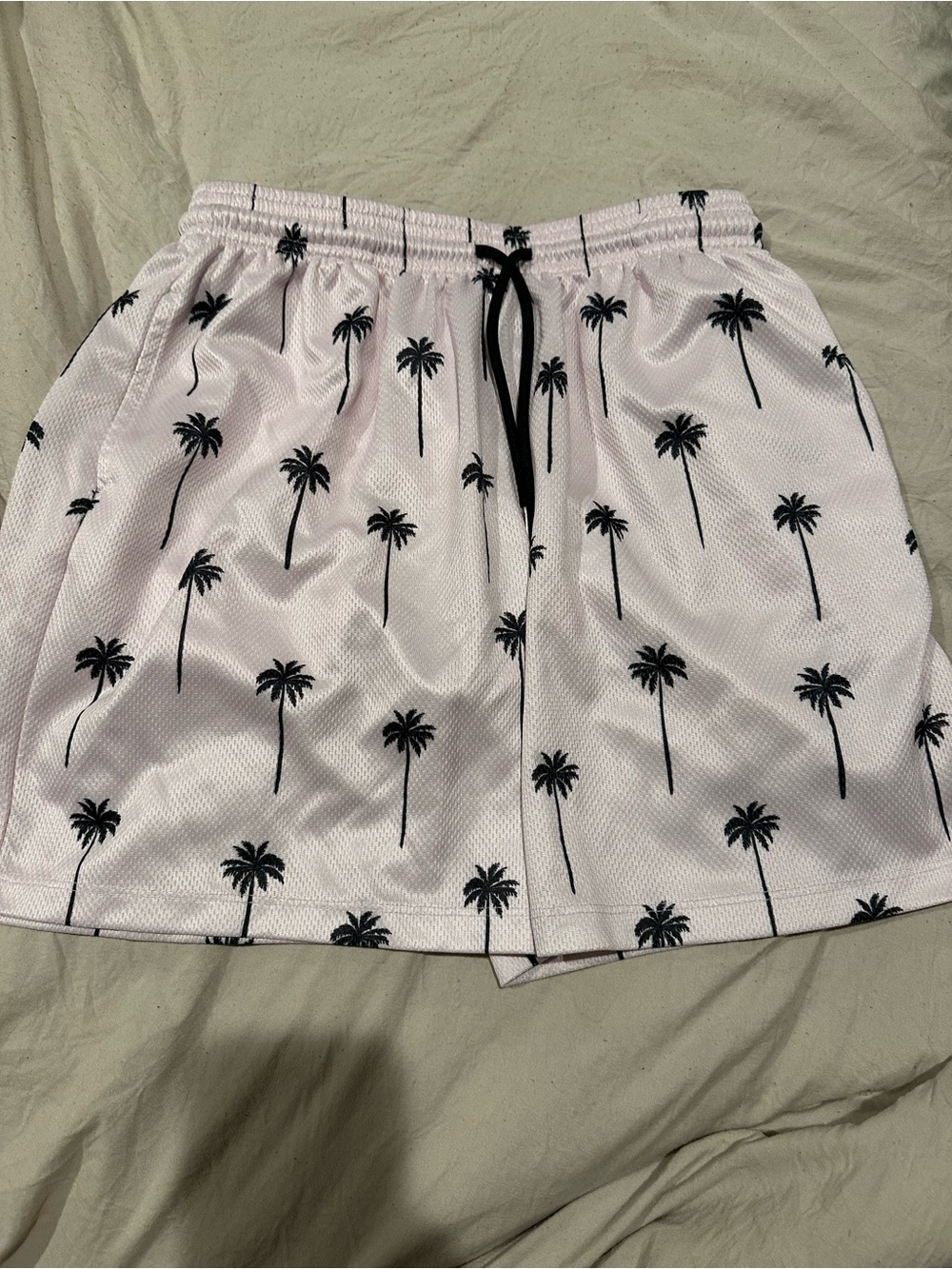 Drip Kids Pink Palm-Print Drawstring Shorts